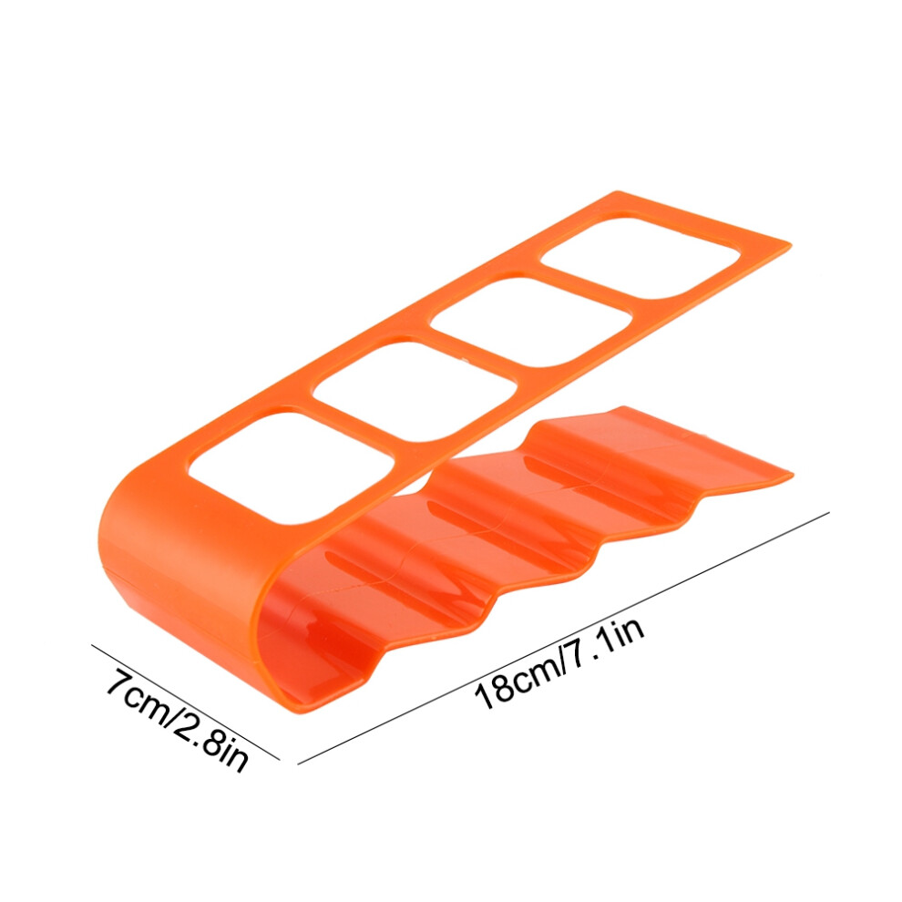 Desktop Plastic Phone Vcr Dvd Tv Step Remote Control Holder Storage Rack Organizer (Orange) Orange 4941324635515