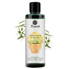Raslok Bhringraj Haarl 6,76 fl oz -200ml | Ayurvedische Pflanzenmischung mit Amla Neem Hibiskus und Brahmi | Kaltgepresst | GVO-frei | Kein Mineral