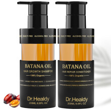 Dr. Healdy Batana Oil Shampoo and Conditioner Set - for Hair Growth Thickening & Hydration Sulfate Free - Fights Hair Loss & Clarifies Scalp - fo