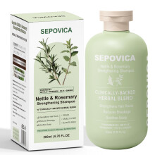 Shampoo di ortica e rosmarino per crescita dei capelli e diradamento dei capelli - Riduce i controlli per la perdita di capelli olio con complesso bo