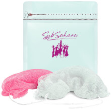 SubSahara African Net Sponge Authentic - 2 kusy exfoliacn scrubber pro vechny typy pleti Ideln pro kadodenn pouit na oblicej a telo Odoln je