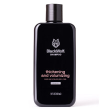 Shampoo per capelli per ispessimento e volumizzazione del lupo nero per uomini - Rafforzamento dei prodotti per la cura dei capelli per volume e corp