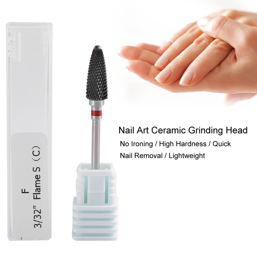 Ceramic Cylinder Shape Grinding Head Nail Drill Bit for Nail  Polishing Manicure Tools 21ST