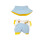 Roupa de boneca de 17 cm - Roupa para bonecas de 17 cm para bonecas de 6,7"" Inclui macaco e chapu. 1