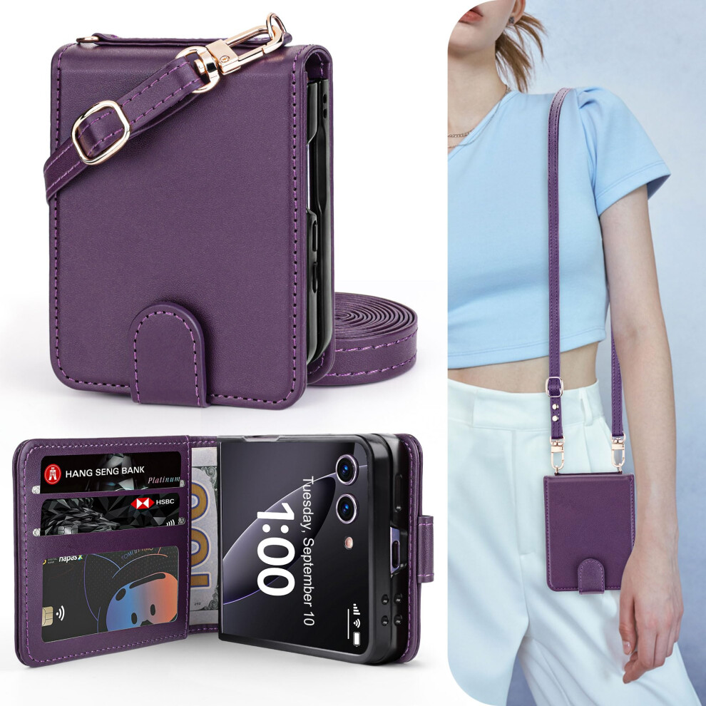 Photos - Case OCASE Compatible with Samsung Galaxy Z Flip7 Crossbody Wallet  with Card Holder PU Leather Handbag Phone Purse with RFID