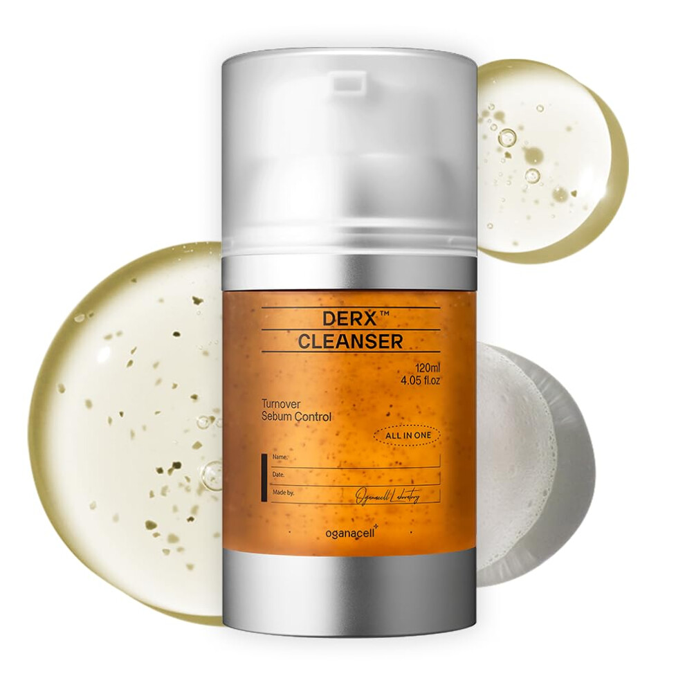 Ogana Cell Oganacell Derx Revitalizing Facial Cleanser With Peptides & Walnut Microbeads - Gentle Exfoliating Gel For All Skin 120Ml