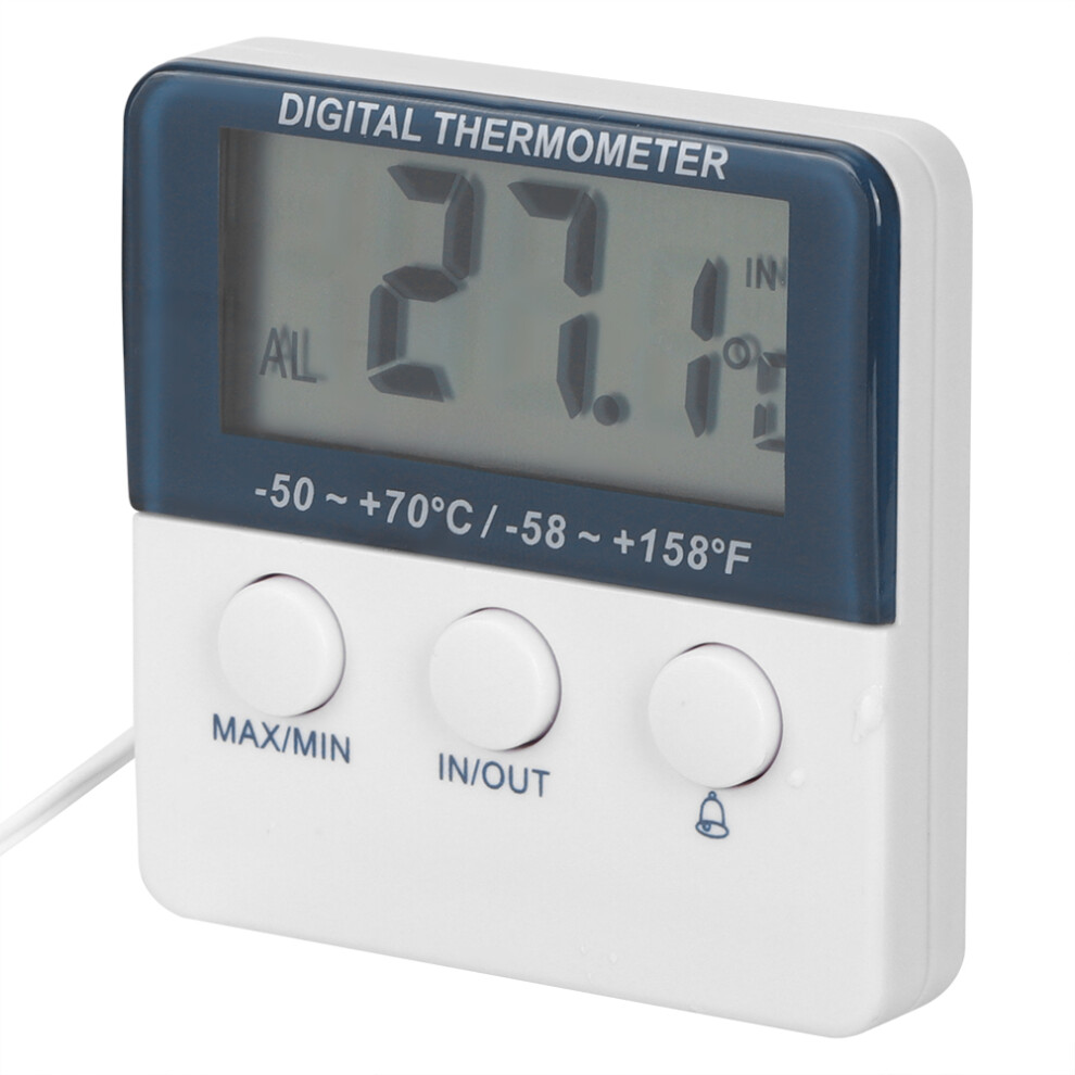 Mini Indoor Outdoor Electronic Digital Alarm Thermometer Temperature Monitor Gauge With Probe 9421324637030
