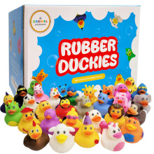 Assortment Rubber Duck Toy Duckies for Kids Bath Birthday Gifts Baby Showers Classroom Incentives Summer Beach and Pool Activity 2"""" (200-Pack