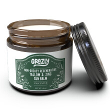 Grazly Beef Tallow Sunscreen SPF 35 - Unscented Water Resistant Zinc Sun Balm Non-Greasy Natural Sunscreen for Face & Body - 4 Natural Ingredien