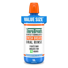Enxaguatrio bucal TheraBreath Fresh Breath ICY Mint sem lcool 1 litro