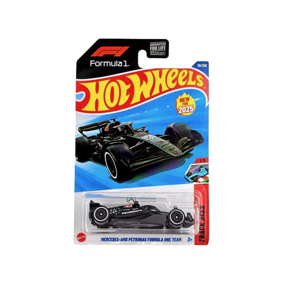 Wheels Hot Wheels Mercedes-Amg Petronas Formule One Team Track Aces 1/5 59/250 1:64 Scale Discast V Hicule-image