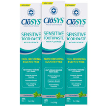Closys Dentifricio a fluoro da 7 once (3 pacchetti) Minte di smalto di smalto di smalto di menta senza solfato 7 oncia (confezione di 3)