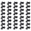 40PCS PVC Aquarium Fish Tank Suction Cup Separating Board Divider Support ClipBlack 2