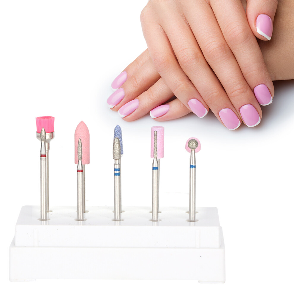 10pcs / Set Nail Drill Bits File Grinding Head Set Electric Manicure Pedicure Nail Art Tools