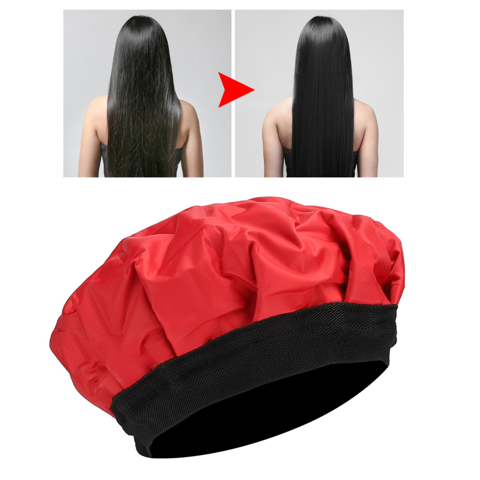 Red Hair Dye Color Cap Hot Oil Treatment Heat Hair Care Beauty Treatment Barber Cap (Red)