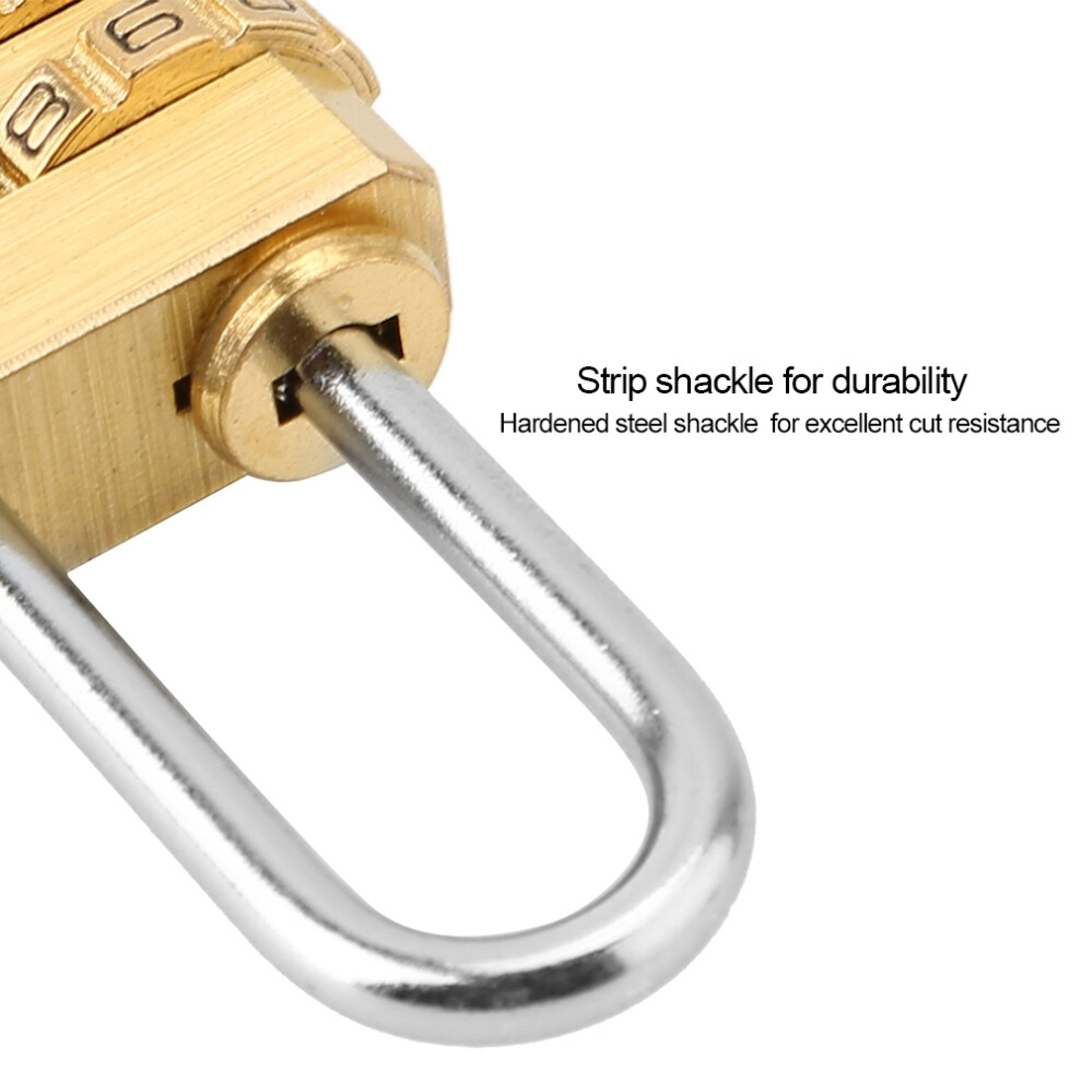 Luggage Padlock Resettable Digital Lock Mini 4 Digits Number Password Copper Code Lock 8711324642389