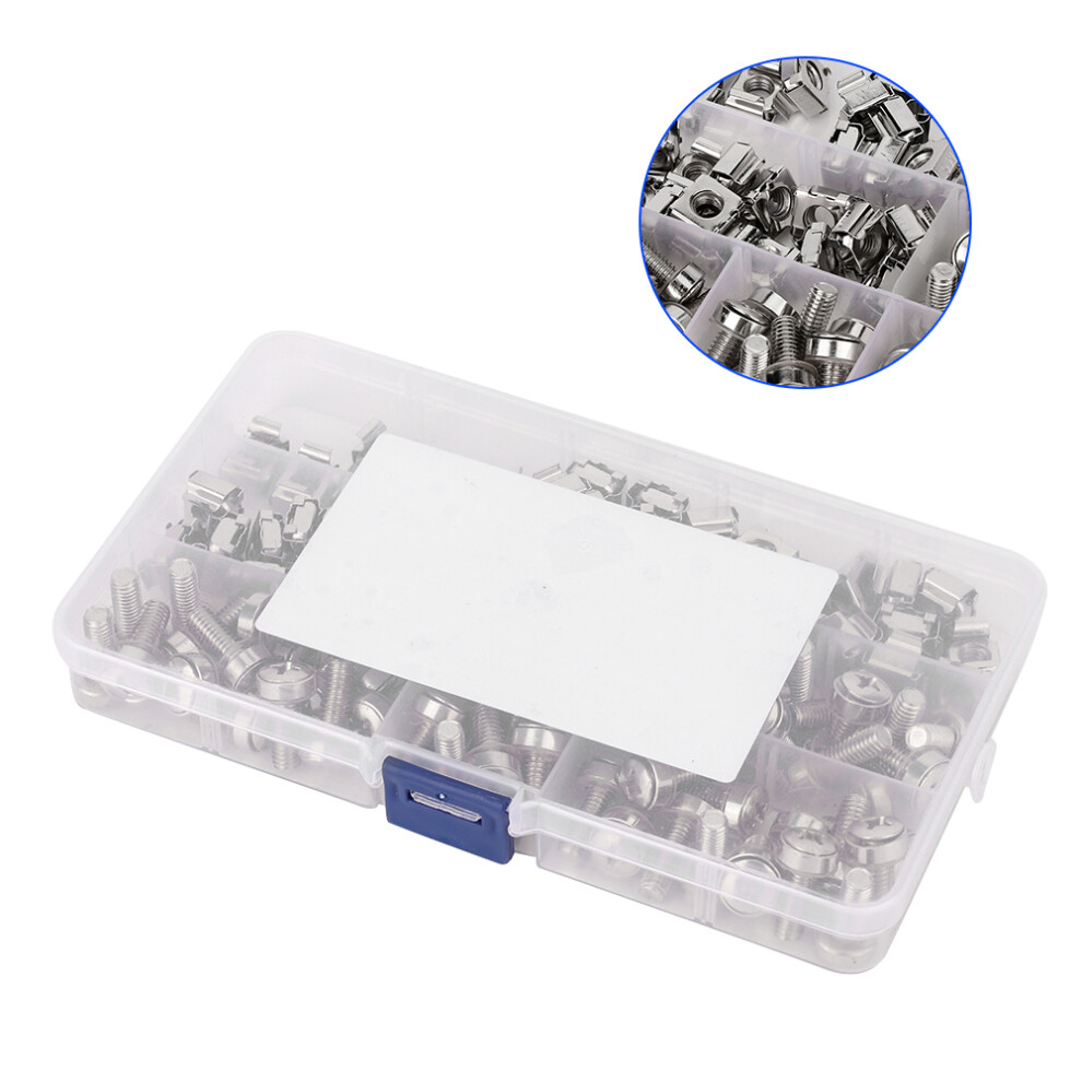 50Pcs Set M6x20 Network Cabinet Rack Screws M6 Cage Nuts 9451324642239