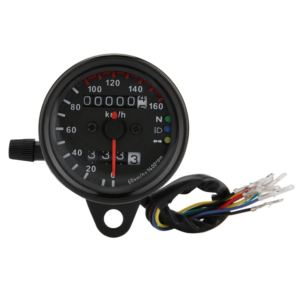 DC 12V Universal Motorcycle LED Backlight Dual Odometer Speedometer Gauges Meter-image-OPC-PHWWXQN-NEW