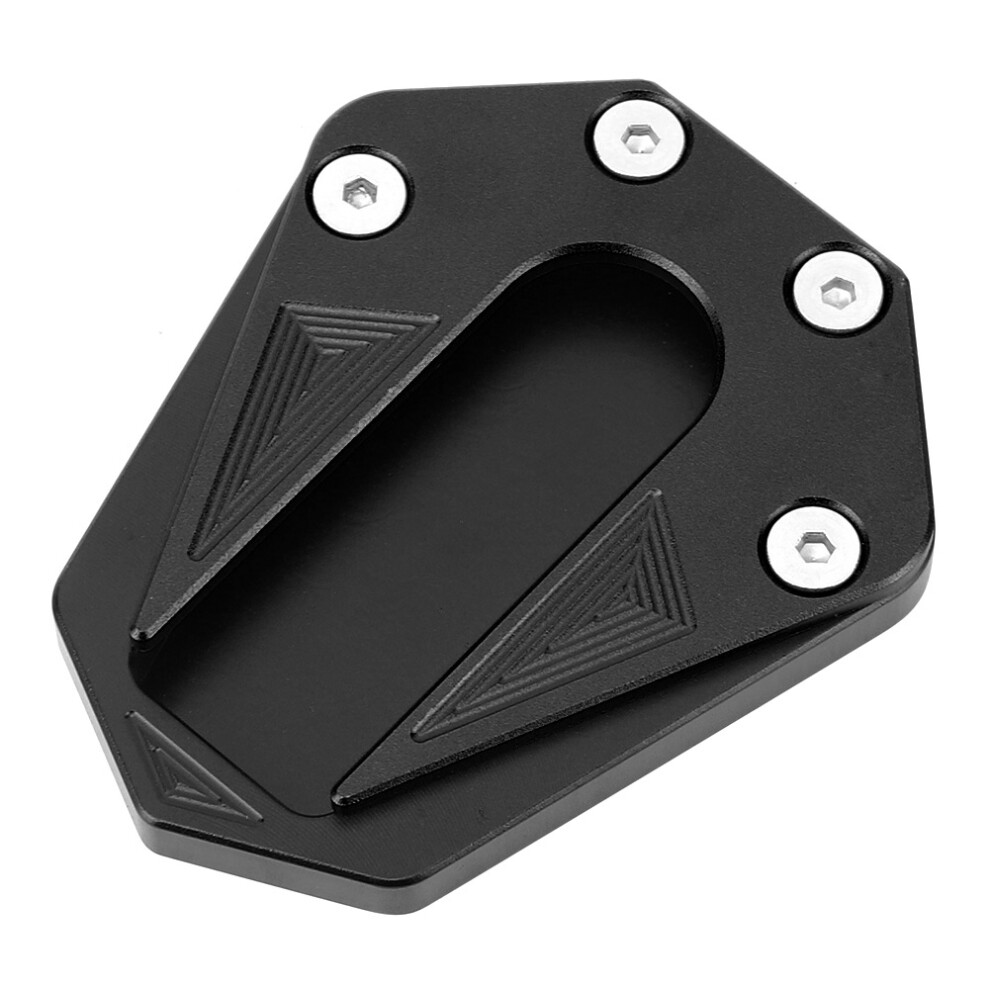 Motorcycle Anti Skid Foot Kickstand Extension Pad Enlarger Fit For Benelli Trk 502(Black) Black 9381324643243