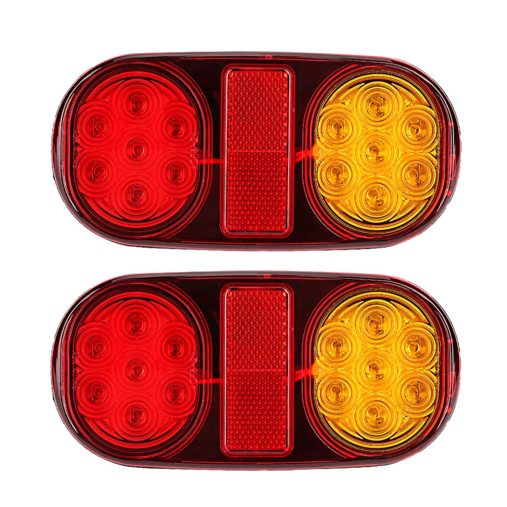 12V Universal Bright Led Tail Tail Lamp With License Plate For Trailer Bus Rv Light 5091324643436