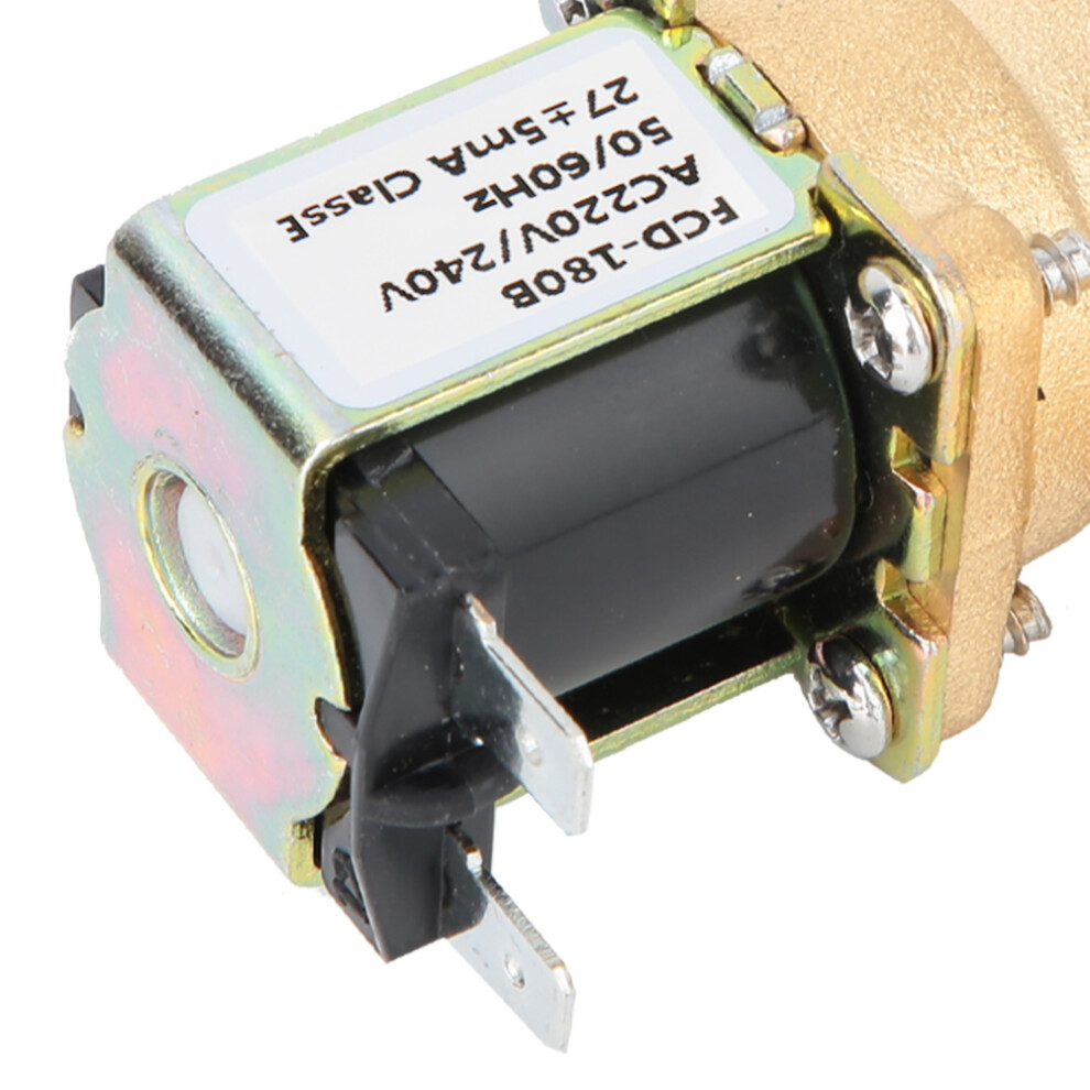 G1/2" Normally Close Brass Solenoid Electromagnetic Valve Water Inlet Switch (Dc220v) 8701324643622
