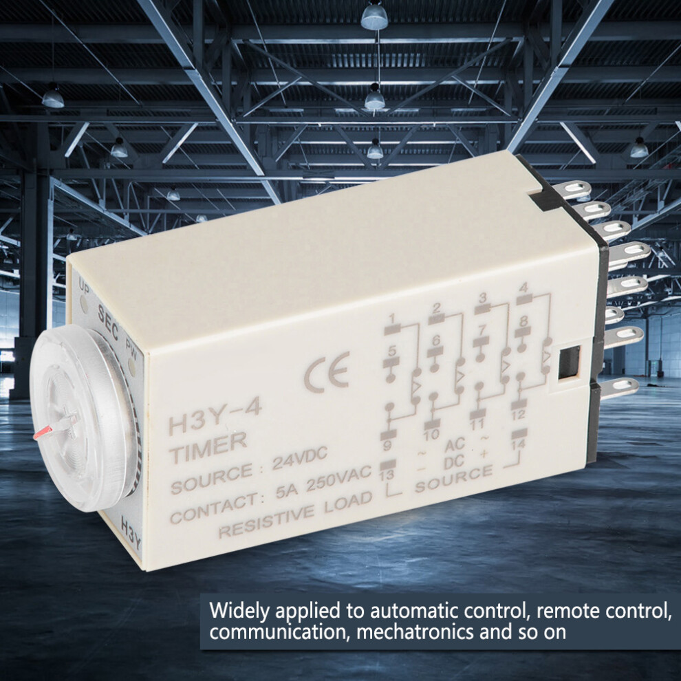H3y-4 Time Relay Pointer Control Delay Timer Control Switch 14-Pin 24Vdc (30S) 9471324645047