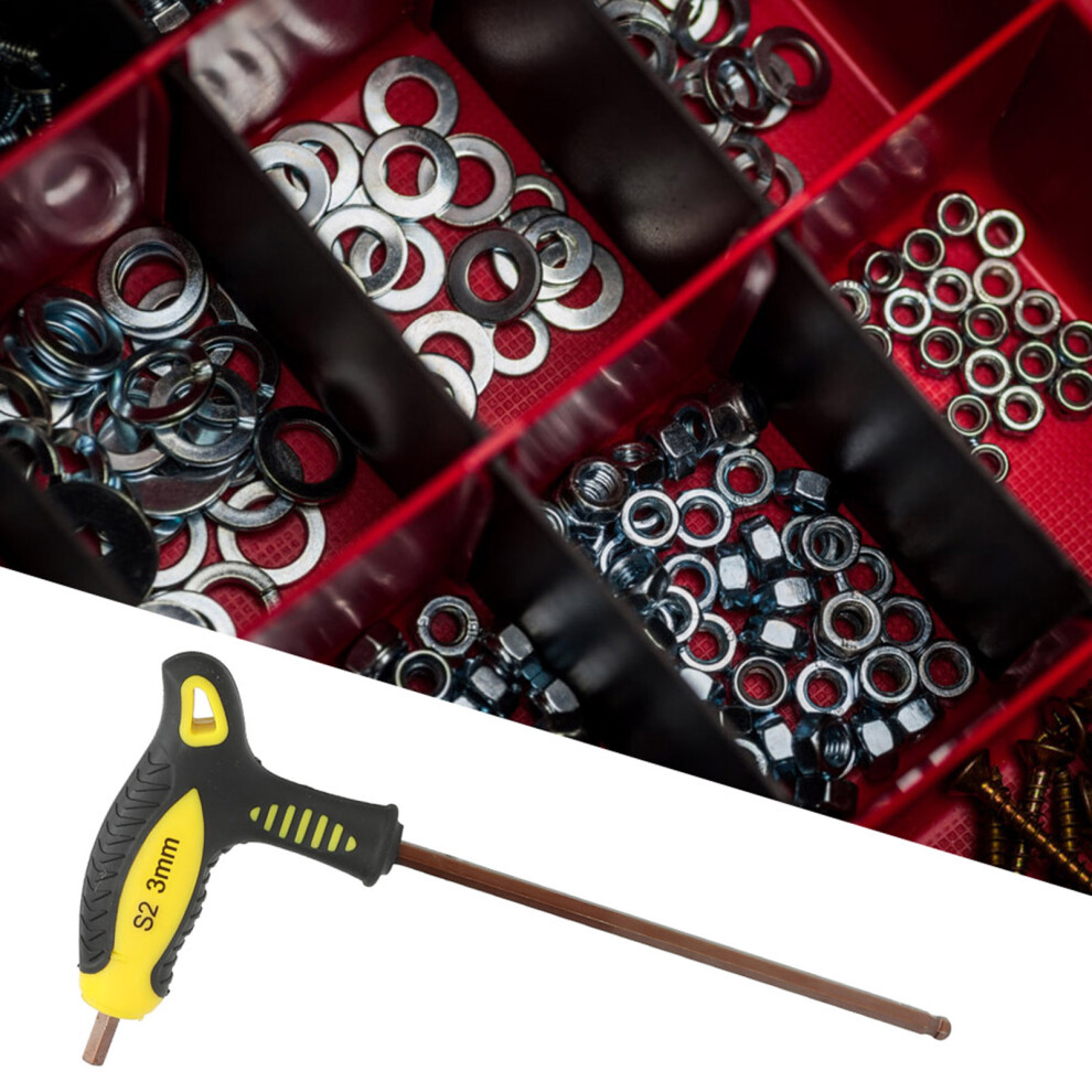 Ball Head T Shape Long Handle Hex Key Wrench Professional Repairing Hand Tool 8011324645084
