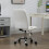 Vinsetto Vinsetto Curved Back Home Office Chair with Adjustable Height, White 9