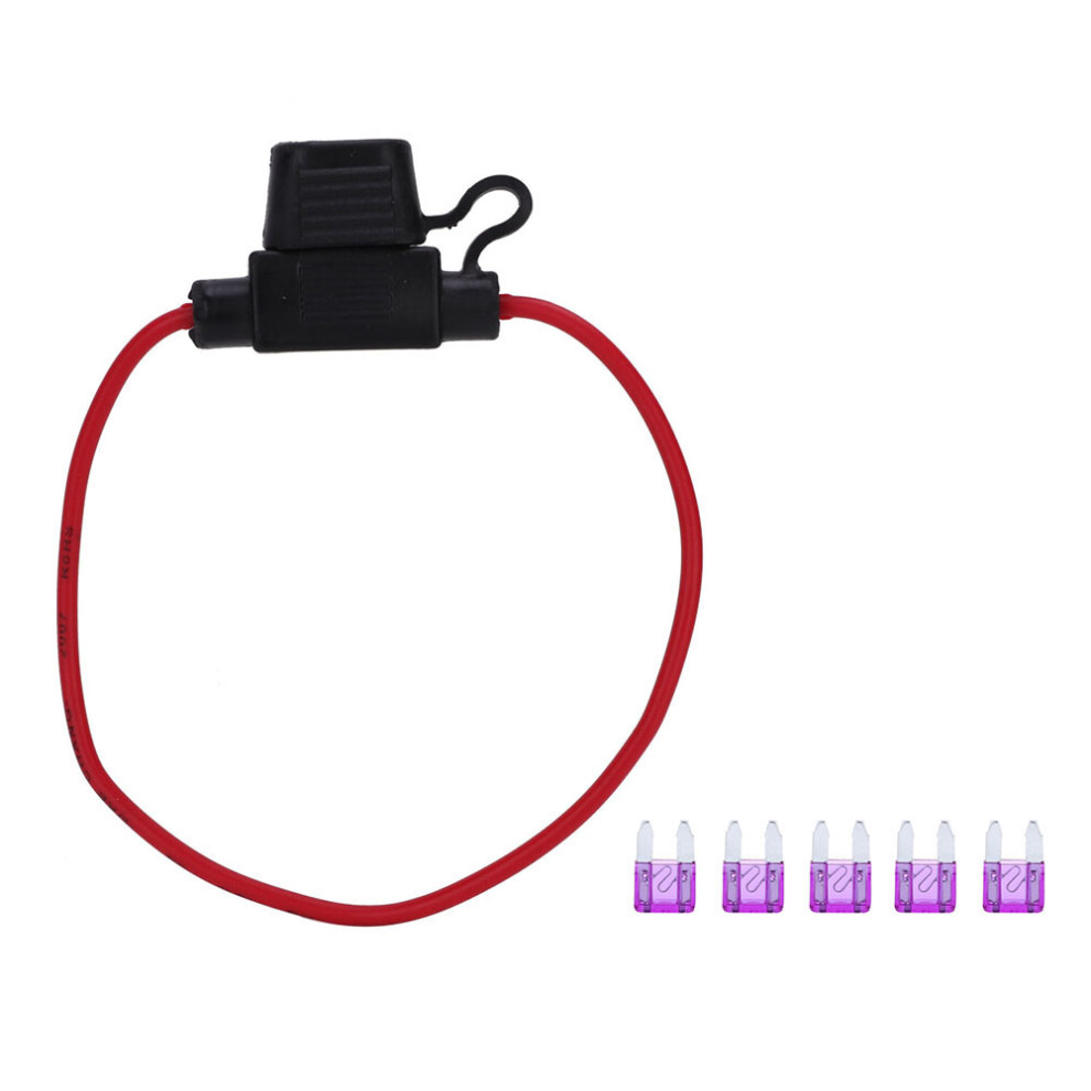 Small Size 5Pcs In Line Fuse Holder 5Pcs Atc/Ato Blade Fuse For Car Boat Rv (3A Blade Fuse) 4691324645792