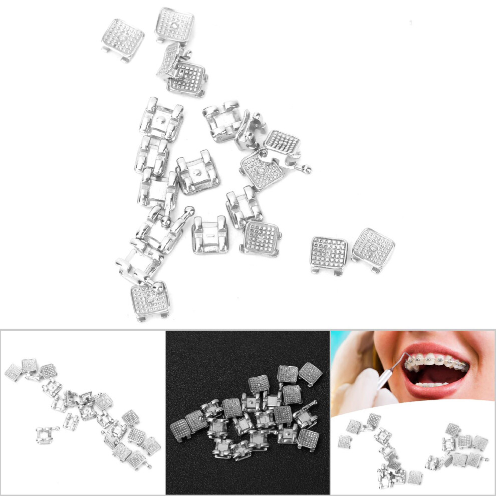 20Pcs Dental Orthodontic Edgewise Brackets Braces for Orthodontic Treatment (Standard 3 Hook)