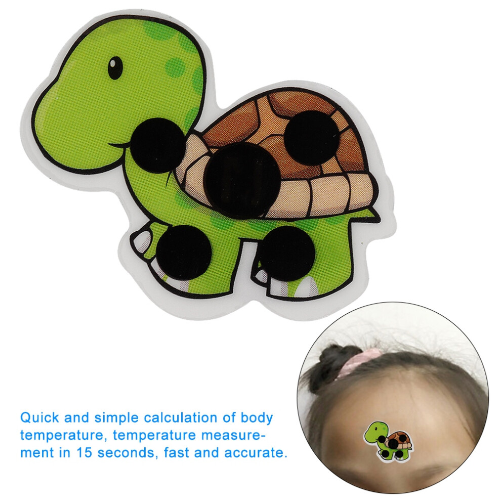 20pcs Cartoon Tortoise Children Kids Baby Care Flexible Body Fever Forehead Thermometer Sticker