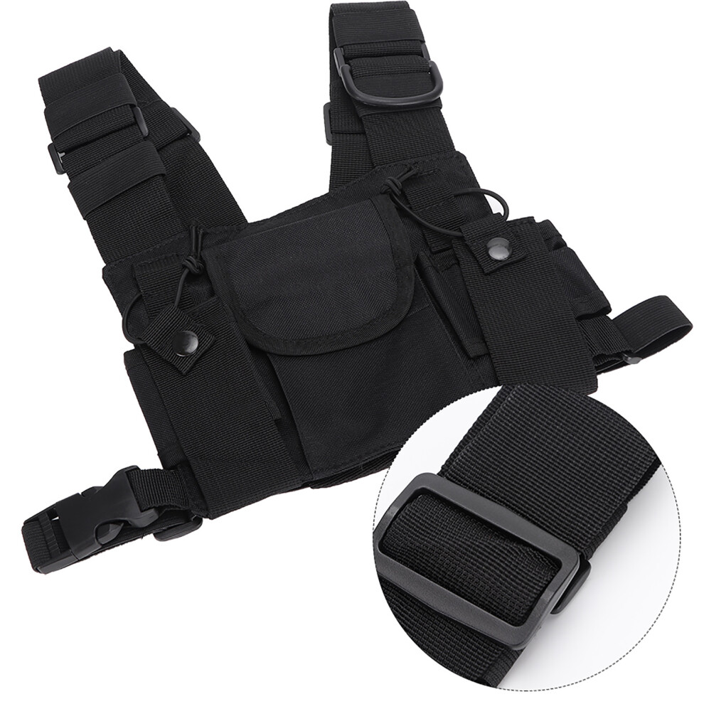 High Quality Walkie Talkie Double Chest Harness Front Pack Pouch For Firefighting And Military 3041324651469