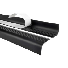 Black 2m Anti-Slip Flexible Stair Nosing 52x40mm Self-Adhesive PVC Trim 734-RGPT