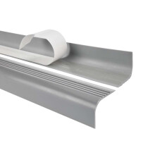 Grey 1.18m Anti-Slip Flexible Stair Nosing 52x40mm Self-Adhesive PVC Trim 734-RGPT