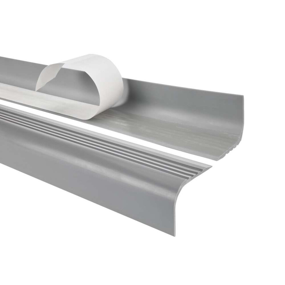 Grey 1.18M Anti-Slip Flexible Stair Nosing 52X40mm Self-Adhesive Pvc Trim 734-Rgpt 5061067863231