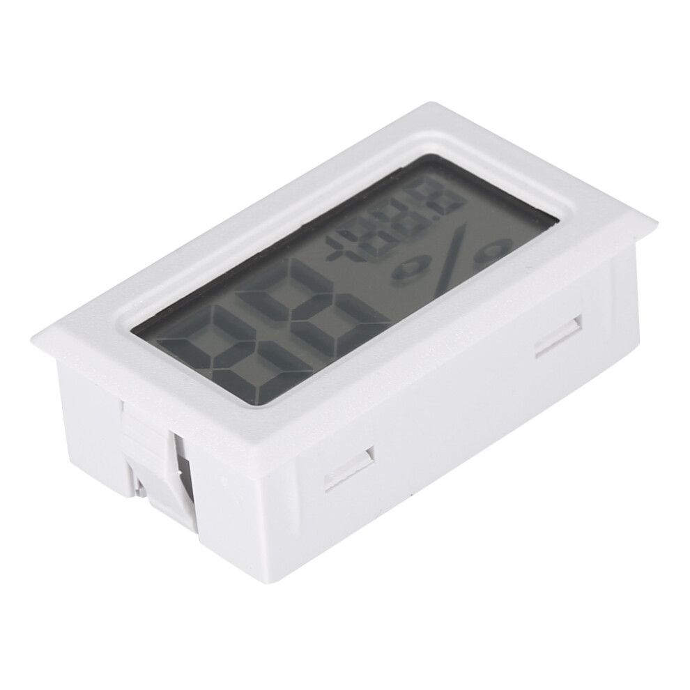 White Digital Lcd Hygrometer Indoor Thermometer Humidity Monitor For Home, Office, Greenhouse (White)