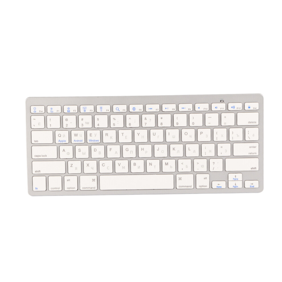 Multi Functional Ultra Thin Russian Wireless Bluetooth Keyboard For Apple Mac Windows Android 4171324653909