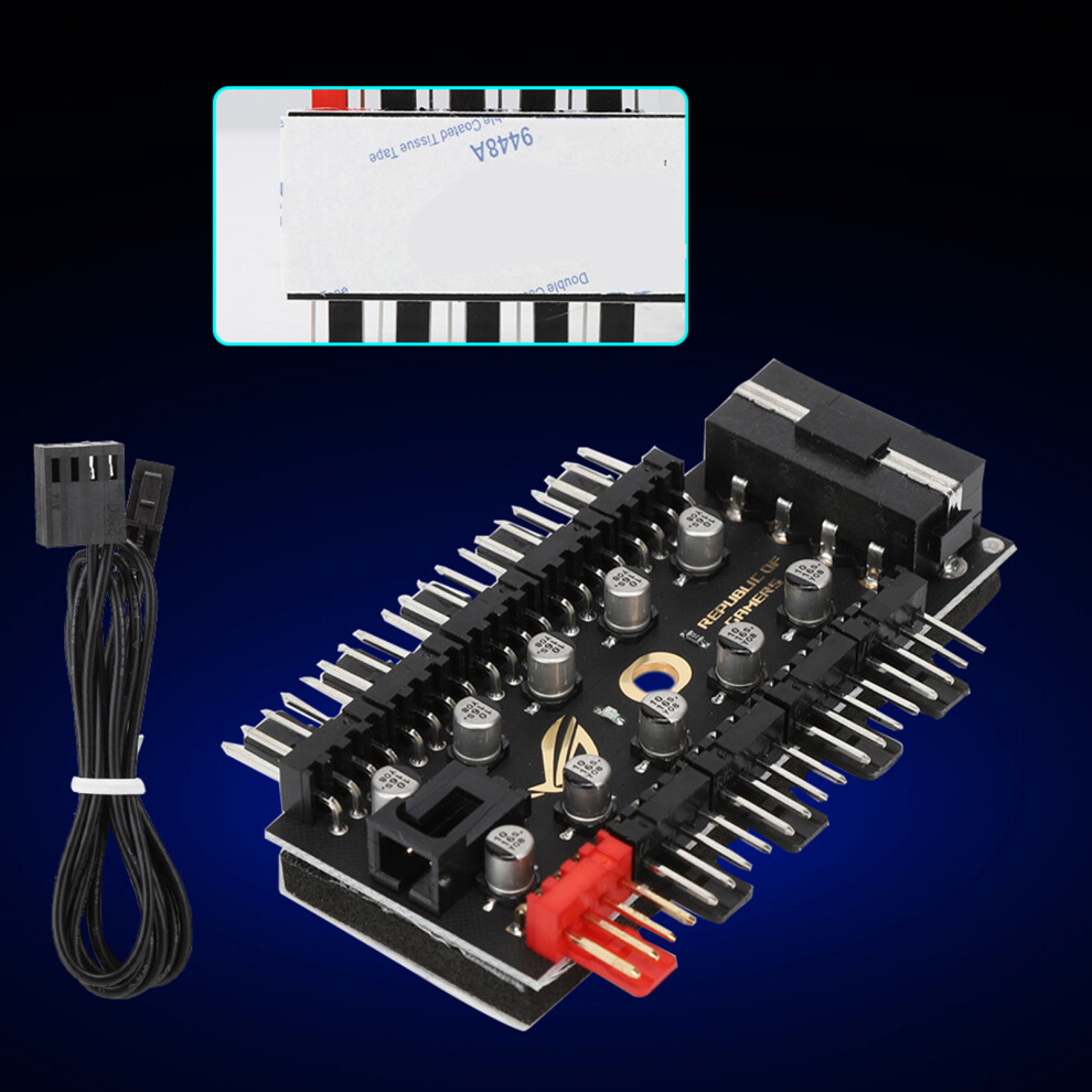 10-Channel Computer Chassis Motherboard 4Pin Pwm Cooling Fan Hub Set Line Board 3181324654180