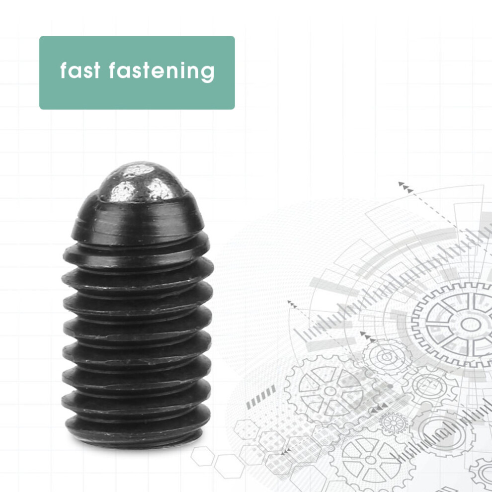 10Pcs M5 Screw Thread Hex Socket Carbon Steel Ball Spring Plungers Set (M5*8) 7611324654522