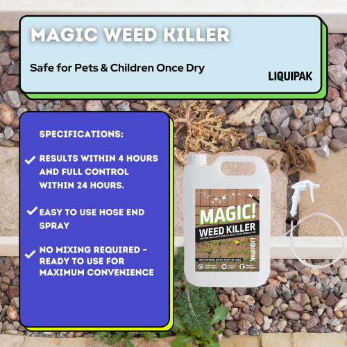 (4x5 Litres) MAGIC WEED KILLER & TRIGGER HOSE 1