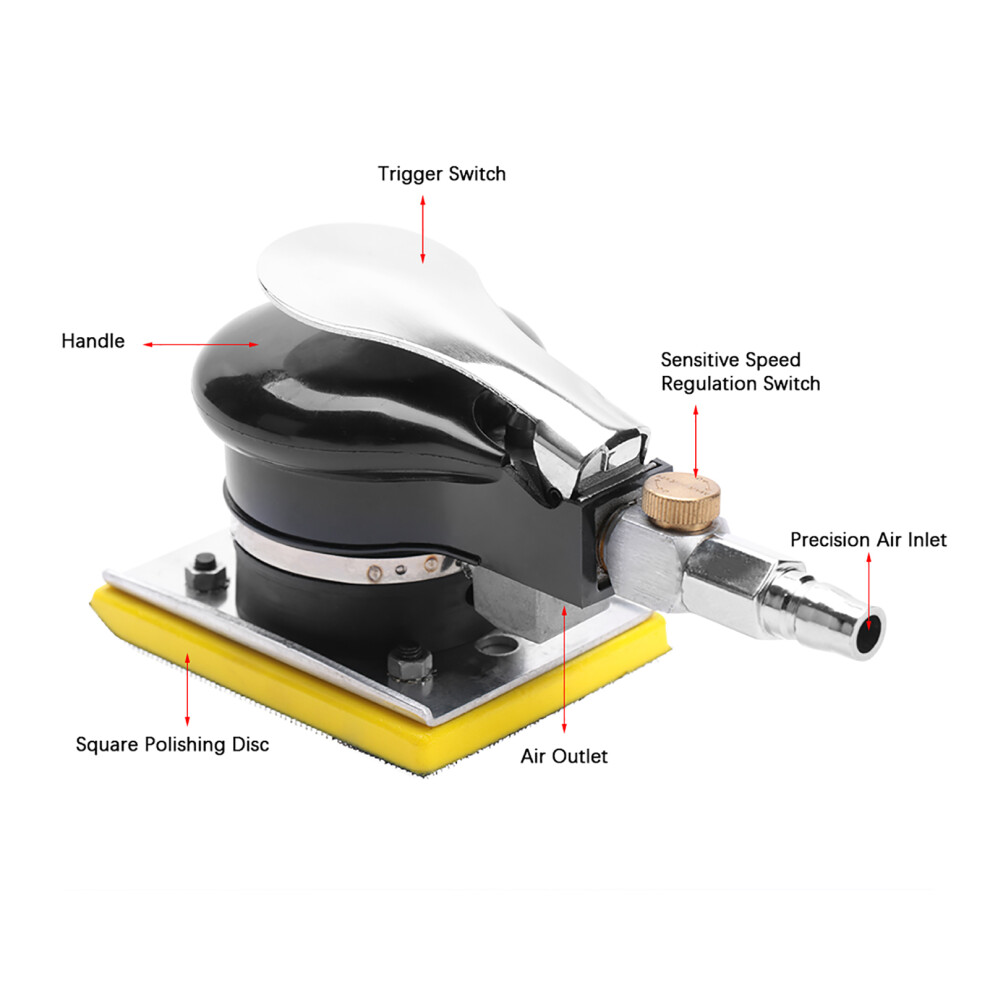 71*100Mm Handheld Air Sander Grinder Polisher Pneumatic Polishing Tool 10000Rpm 8791324654834