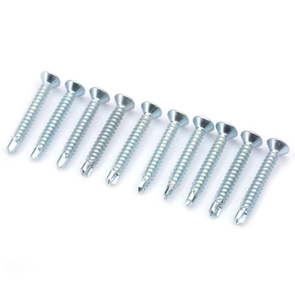 50Pcs M4.2 Flat Head Self Drilling Self Tapping Screws Drilling Tail Screw Set (M4.2*38) 6911324656078