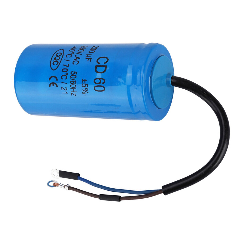 Cd60 Run Capacitor With Wire Lead 250V Ac 200Uf 50/60Hz For Motor Air Compressor 9471324656609
