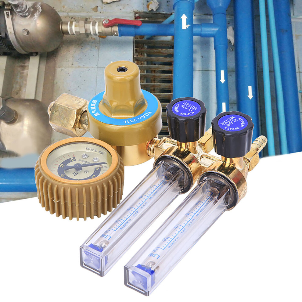 0.25Mpa Argon Gas Pressure Reducer Regulator Double Gauge Meter Welding Accessory 6951324656784