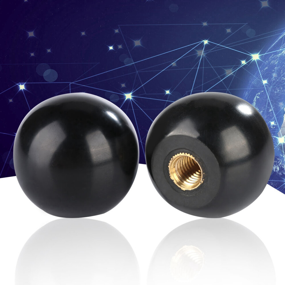 5Pcs Black Bakelite Ball Lever Knob Copper Insert M12*40 Machine Tool Replacement 4991324657581