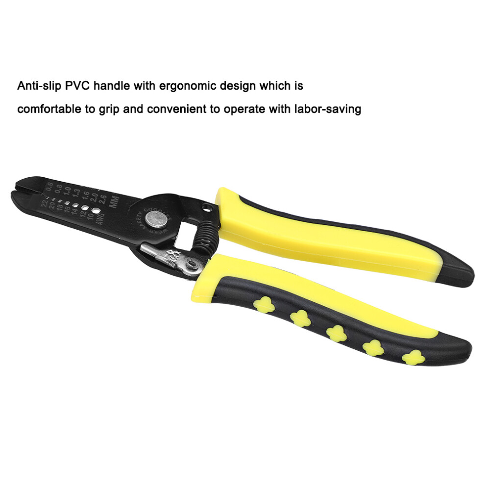 7-in-1 Wire Cutter Cutting Pliers Steel Stripping Pliers Cable Stripper 10-22AWG/0.6-2.6mm