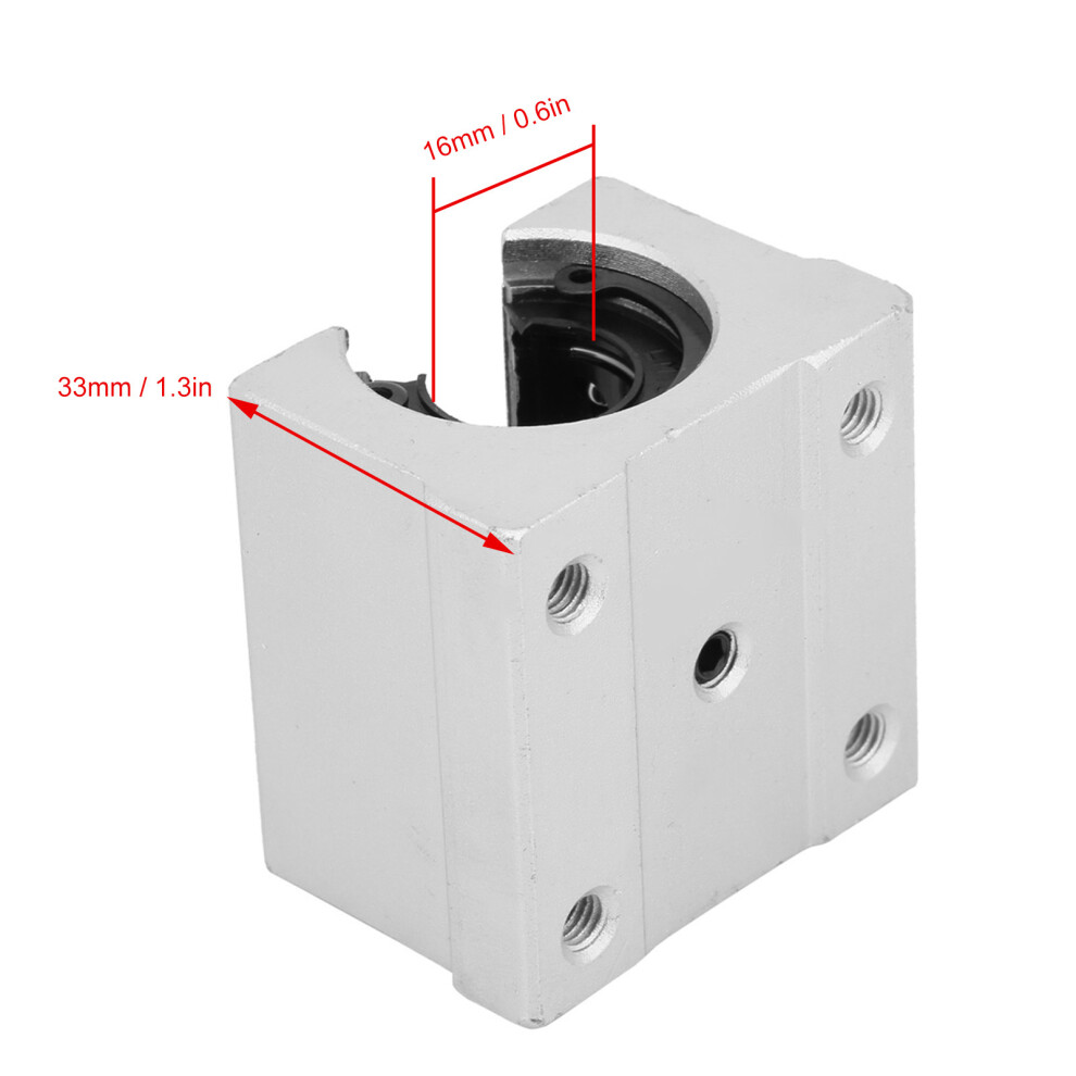 Aluminum Alloy Sbr16uu Open Linear Motion Ball Bearing Slide Block Bushing 4241324658744