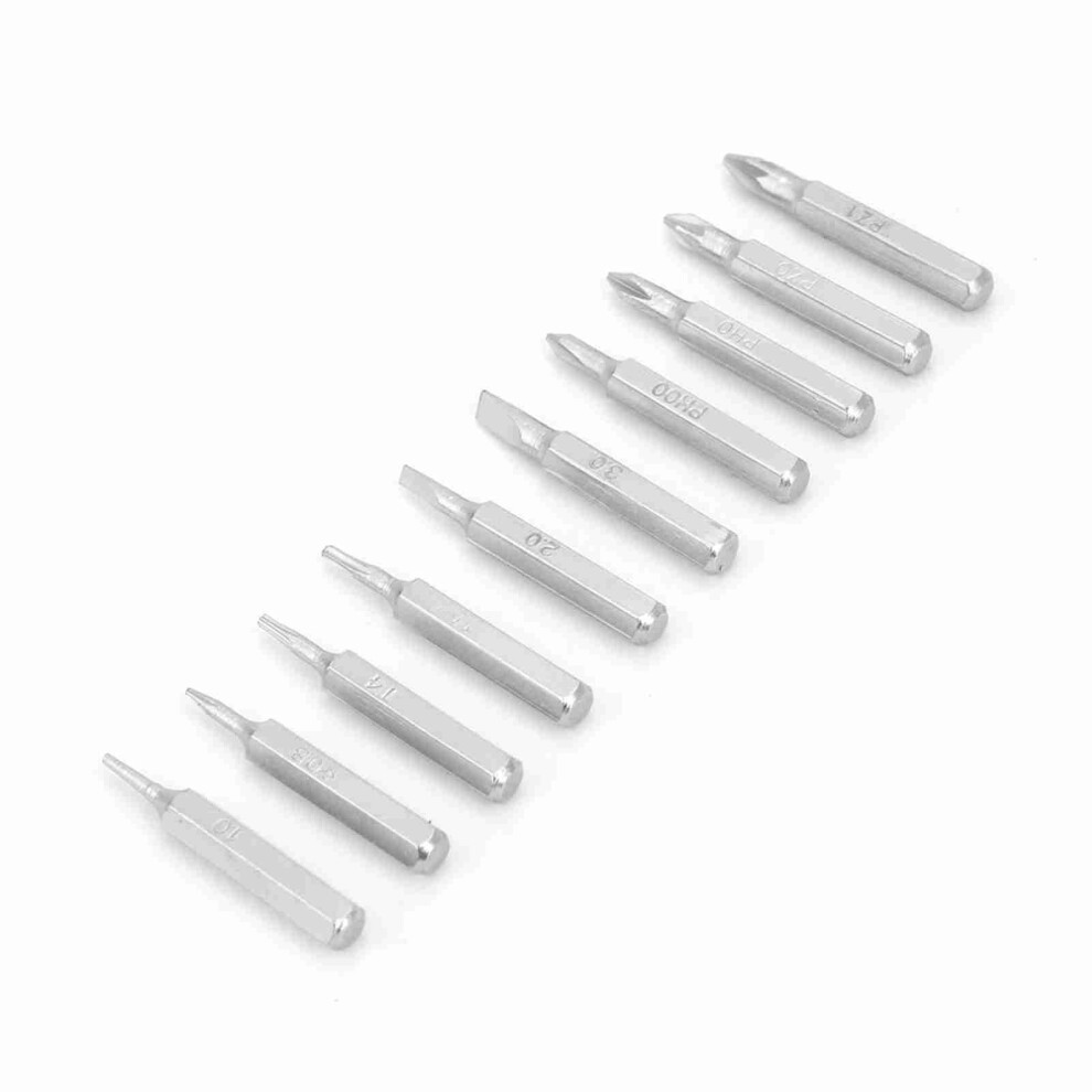 10Pcs 4Mm Shank Screwdriver Bits Set Repair Tools Ph00/Ph0/Z1/Z0/3.0/2.0/1.0/T5/T4/Star 08 8761324659078