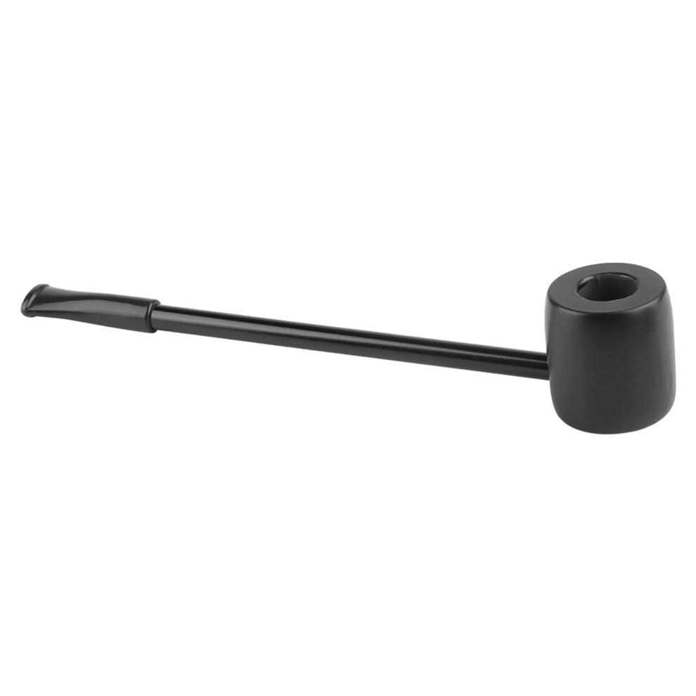 Ebony Straight Tobacco Pipe Portable Wooden Smoking Cigarette Pipe