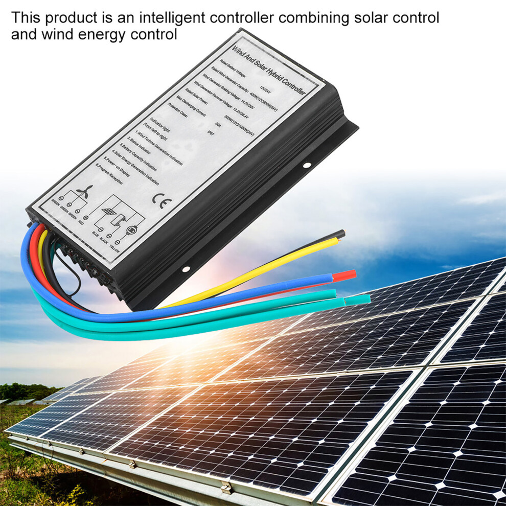 12/24V 400/800W Wind 500/1000W Solar Energy Hybrid Charge Generator Controller 7891324659219